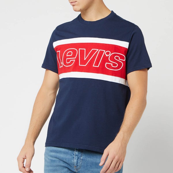 Levi's Men's Color Block Jersey T-Shirt - Dress Blues