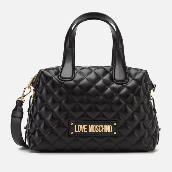 Love Moschino Women's Quilted Bowling Bag - Black