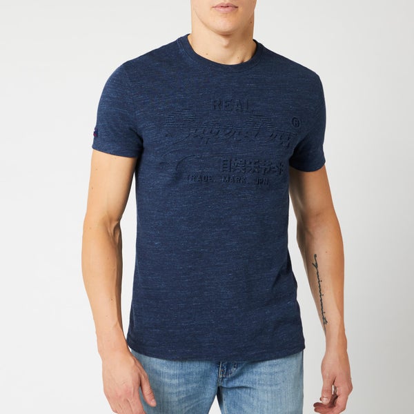 Superdry Men's Vintage Logo Embossed T-Shirt - Montana Blue Grit
