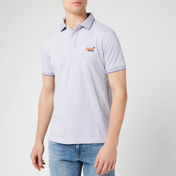 Superdry Men's Orange Label Jersey Polo Shirt - Optic Grit Feeder
