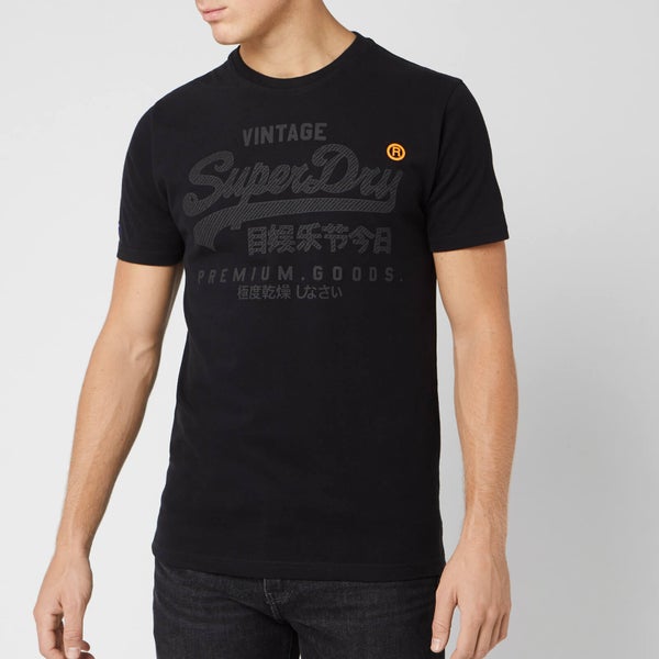 Superdry Men's Premium Goods Tonal T-Shirt - Black