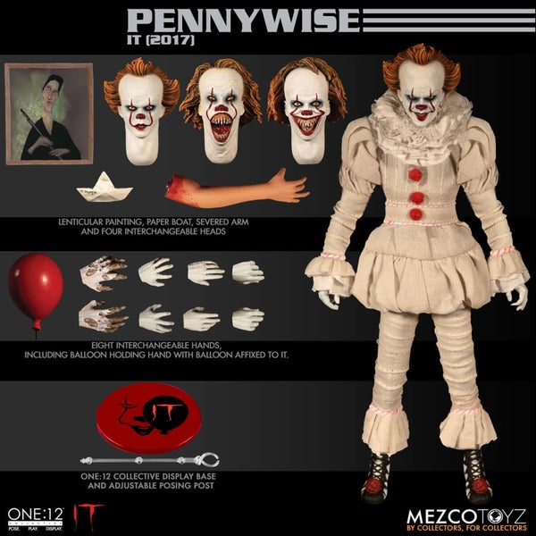 Mezco One:12 Collective IT (2017): Pennywise Actiefiguur