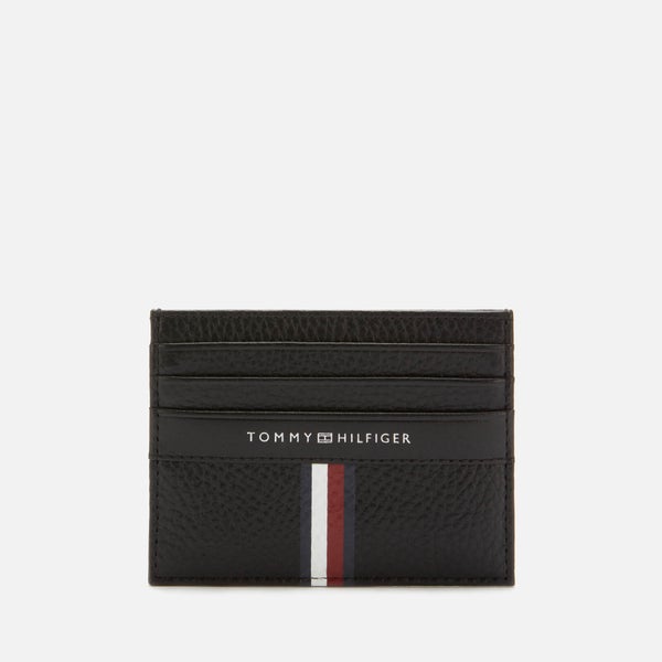 Tommy Hilfiger Men's Corporate Leather Mini Credit Card Holder - Black