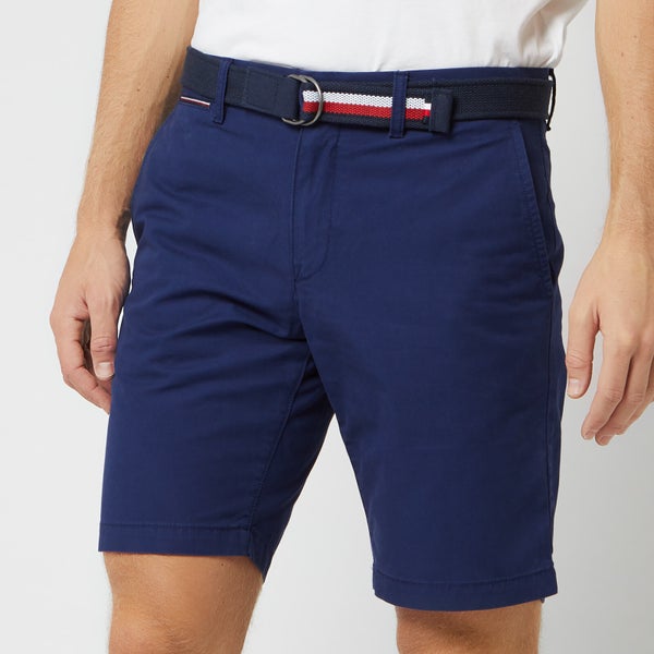 Tommy Hilfiger Men's Brooklyn Light Twill Shorts with Belt - Medieval Blue