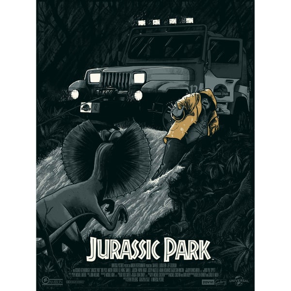 Sérigraphie Jurassic Park "No Wonder You’re Extinct" (Variante)