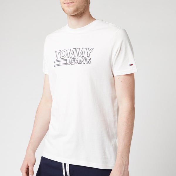 Tommy Jeans Men's Contoured Corporate Logo T-Shirt - Classic White