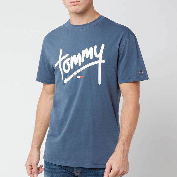 Tommy Jeans Men's Handwriting Logo T-Shirt - Black Iris