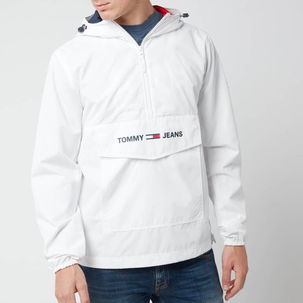 Tommy Jeans Men's Lightweight Pop Over Jacket - Classic White