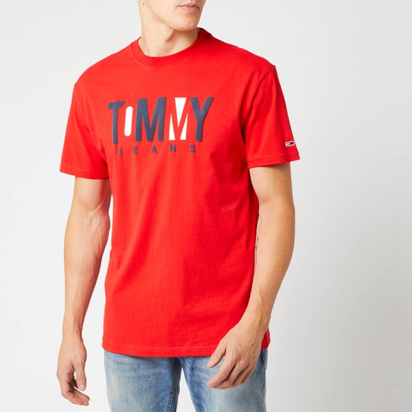 Tommy Jeans Men's Contrast Logo T-Shirt - Flame Scarlet