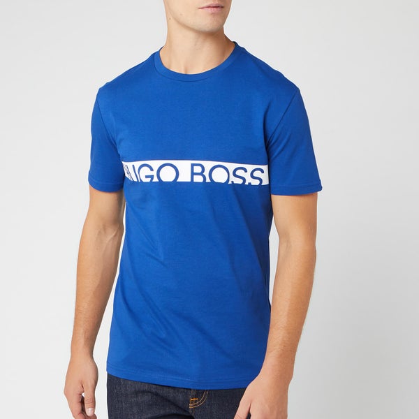 BOSS Men's Text Logo T-Shirt - Blue