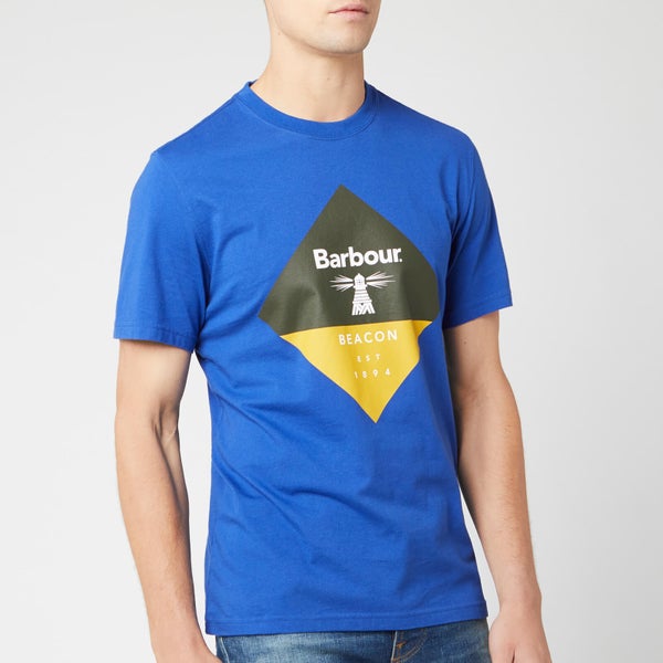 Barbour Beacon Men's Diamond T-Shirt - Sea Blue