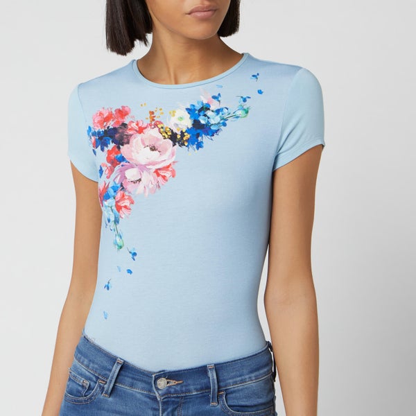 Ted Baker Women's Banzra Raspberry Ripple Fitter T-Shirt - Light Blue