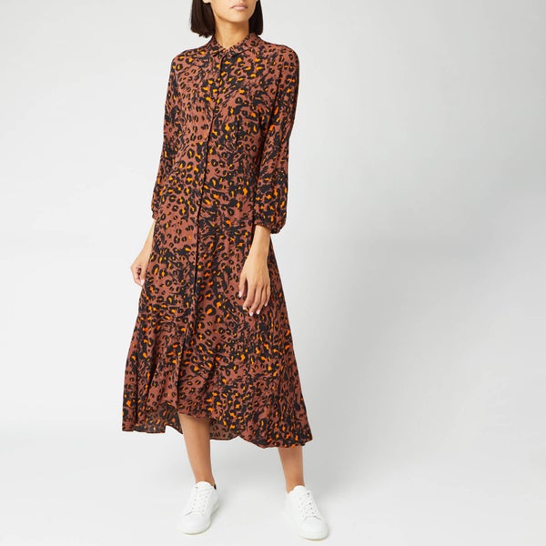 Whistles Women's Amara Brushed Leopard Shirt Dress - Brown/Multi