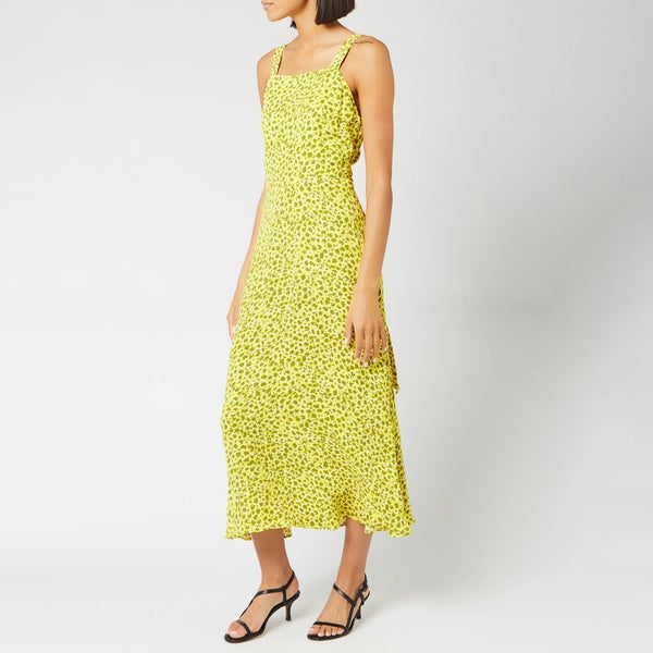 Whistles Women's Llora Clouded Leopard Dress - Yellow/Multi