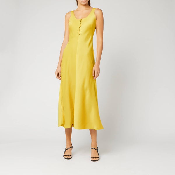 Whistles Women's Pippa Satin Slip Dress - Yellow