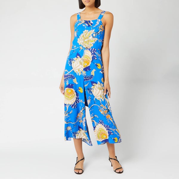 Whistles Women's Exotic Floral Strappy Jumpsuit - Blue/Multi