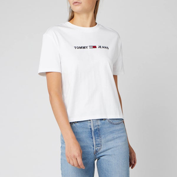 Tommy Jeans Women's Clean Linear Logo T-Shirt - Classic White