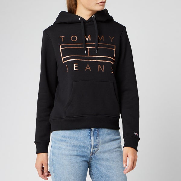 Tommy Jeans Women's Essential Logo Hoodie - Tommy Black