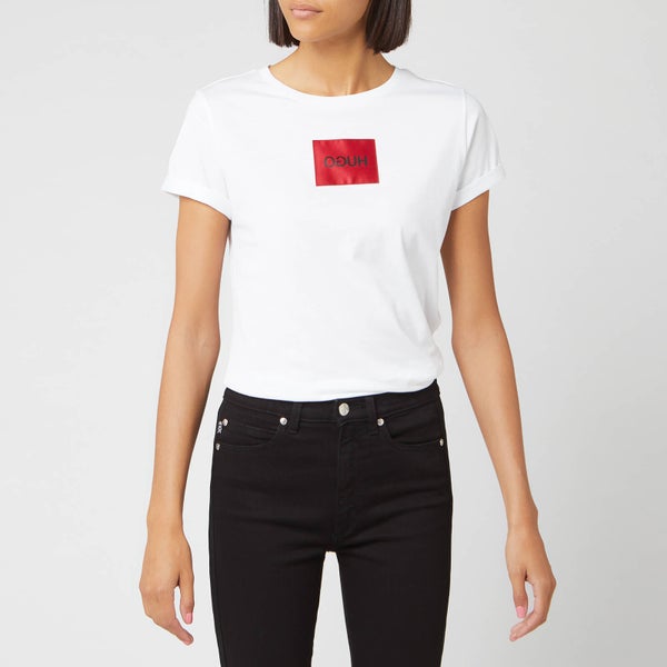 HUGO Women's Dennja Box Logo T-Shirt - White