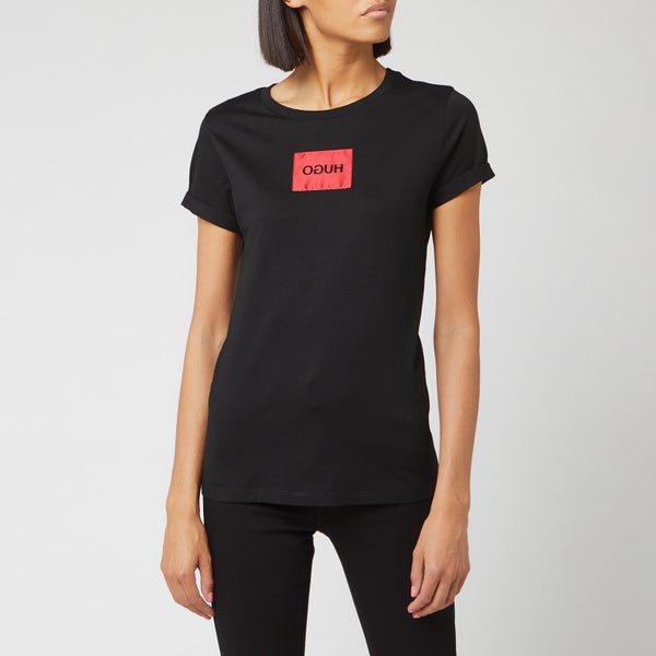 HUGO Women's Dennja Box Logo T-Shirt - Black