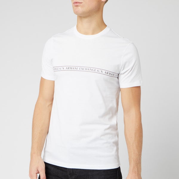 Armani Exchange Men's Strip Logo T-Shirt - White