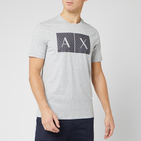 Armani Exchange Men's Box Logo T-Shirt - Heather Grey