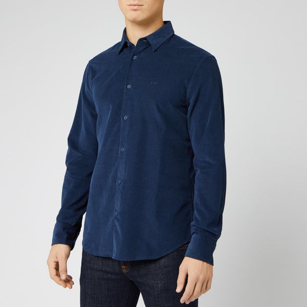 Armani Exchange Men's Cord Long Sleeve Shirt - Sargasso