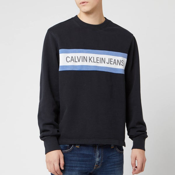 Calvin Klein Jeans Men's Front Stripe Sweatshirt - CK Black/White