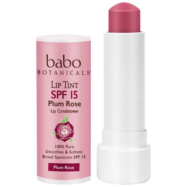 Babo Botanicals SPF15 Tinted Lip Conditioner - Plum Rose 0.15oz