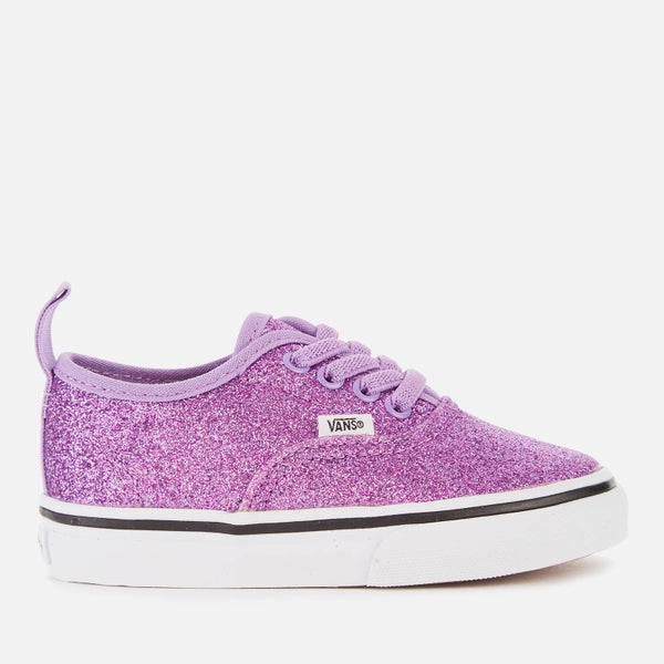 Vans Toddlers' Authentic Elastic Lace Glitter Trainers - Fairy Wren/True White