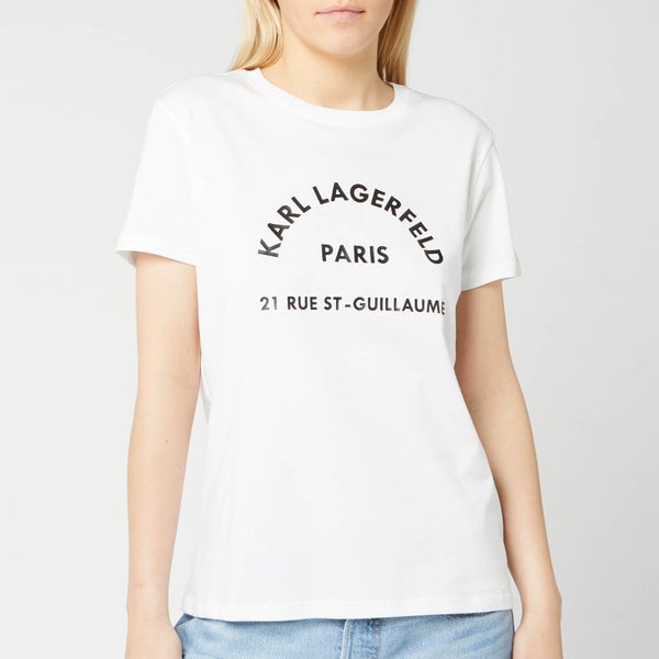 Karl Lagerfeld Women's Address Logo T-Shirt - White