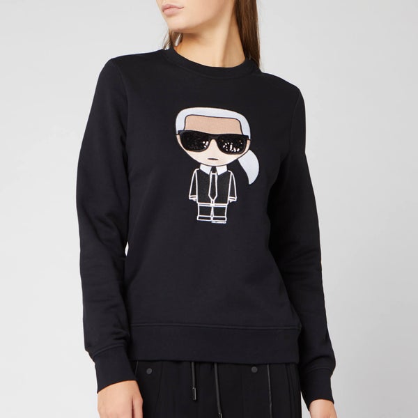 Karl Lagerfeld Women's Ikonik Karl Sweatshirt - Black