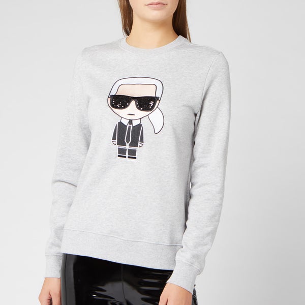 Karl Lagerfeld Women's Ikonik Karl Sweatshirt - Grey Melange