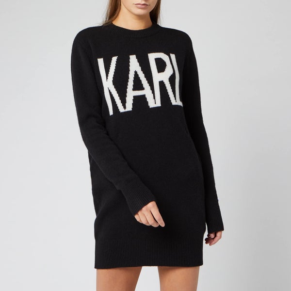 Karl Lagerfeld Women's Karl Oui Sweater Dress - Black