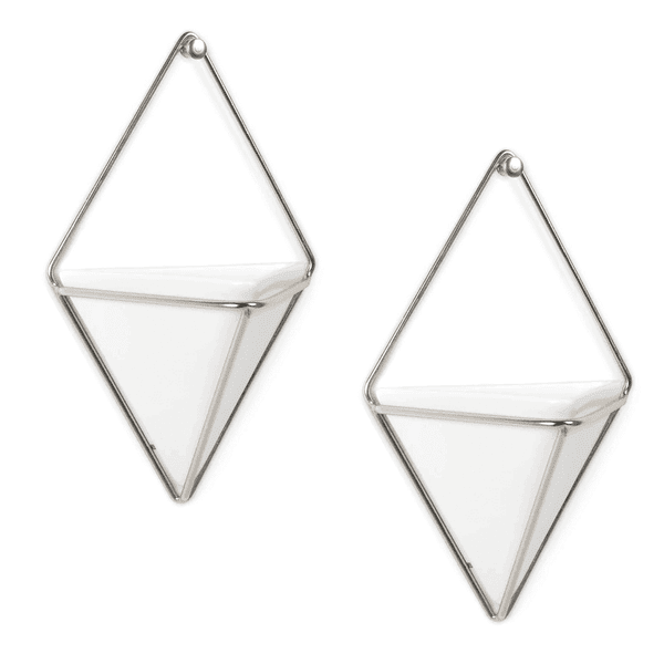 Umbra Trigg Wall Vessel - White Nickel (Set of 2)