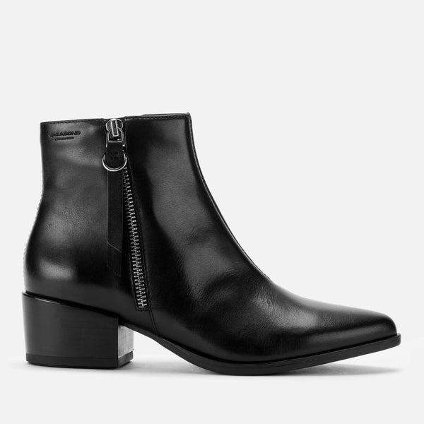 Vagabond Women's Marja Leather Heeled Ankle Boots - Black - UK 3
