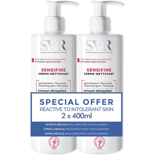 SVR Laboratoires Sensifine Cream Cleanser Duo 800ml (Worth £30.00)