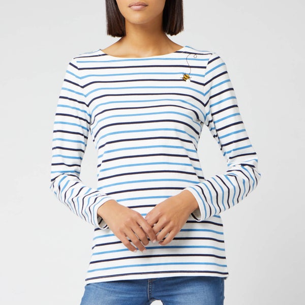 Joules Women's Harbour Embroidered Top - Buzz Bee Stripe