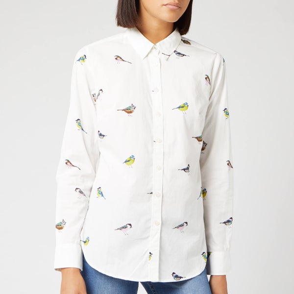 Joules Women's Lucie Woven Shirt - White Birds