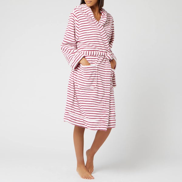 Joules Women's Rita Fluffy Dressing Gown - Stripe