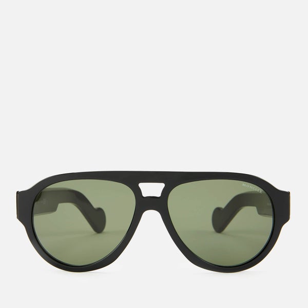 Moncler Men's Acetate Sunglasses - Shiny Black/Green