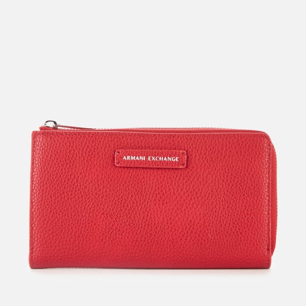 Armani Exchange Women's Emma Round Zip Wallet - Royal Red