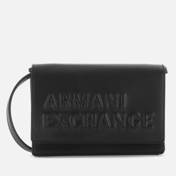 Armani Exchange Women's Maddie Debossed Waist Bag - Black