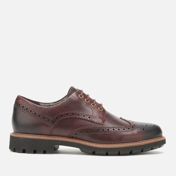 Clarks Men's Batcombe Wing Leather Brogues - Burgundy