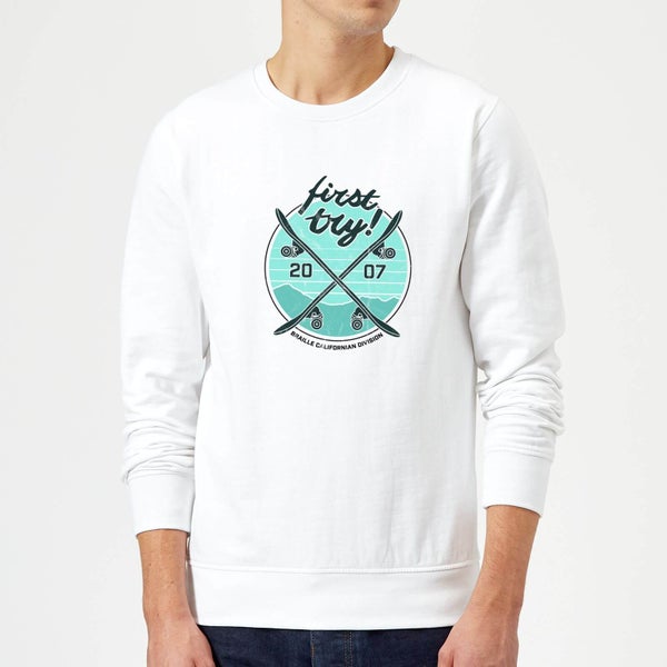 Braille Skateboarding Limited Edition First Try Sweatshirt - White