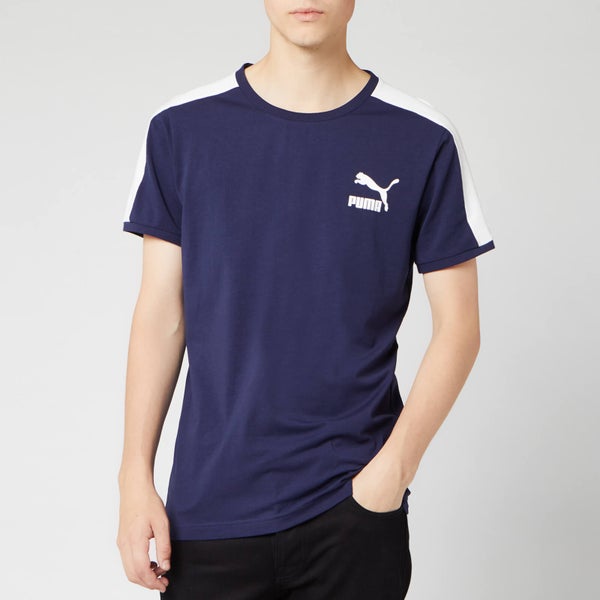 Puma Men's Iconic T7 Slim Fit Short Sleeve T-Shirt - Peacoat