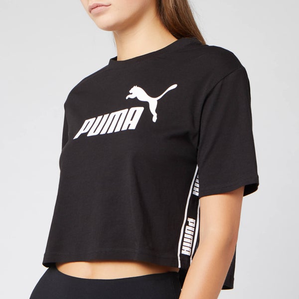 Puma Women's Amplified Cropped Short Sleeve T-Shirt - Puma Black