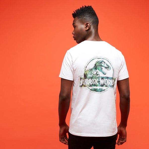 Jurassic Park Primal Floral Badge T-Shirt Unisexe - Blanc