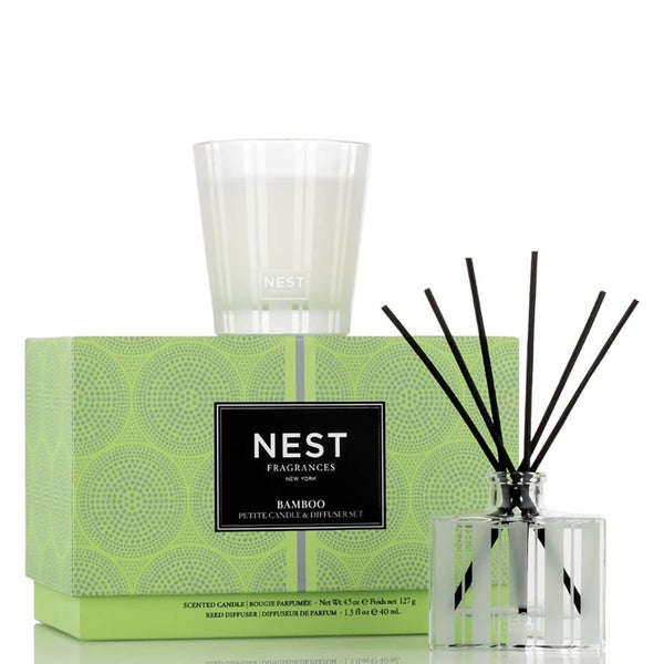 NEST Fragrances Limited Edition Bamboo Petite Candle and Reed Diffuser Set