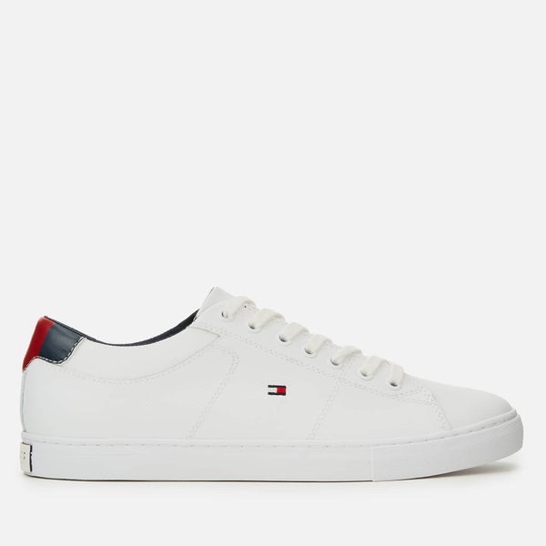 Tommy Hilfiger Men's Essential Leather Collar Vulcanised Trainers - White